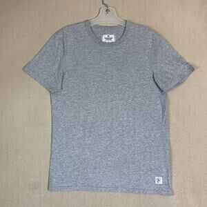 Reigning Champ T Shirt Mens S Gray Crew Neck Short Sleeve Regular Fit Stretch
